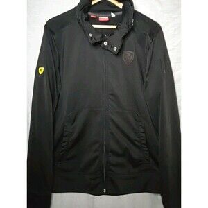 Puma Ferrari Track Jacket Full Zip Hoodie, Sz Large, Black